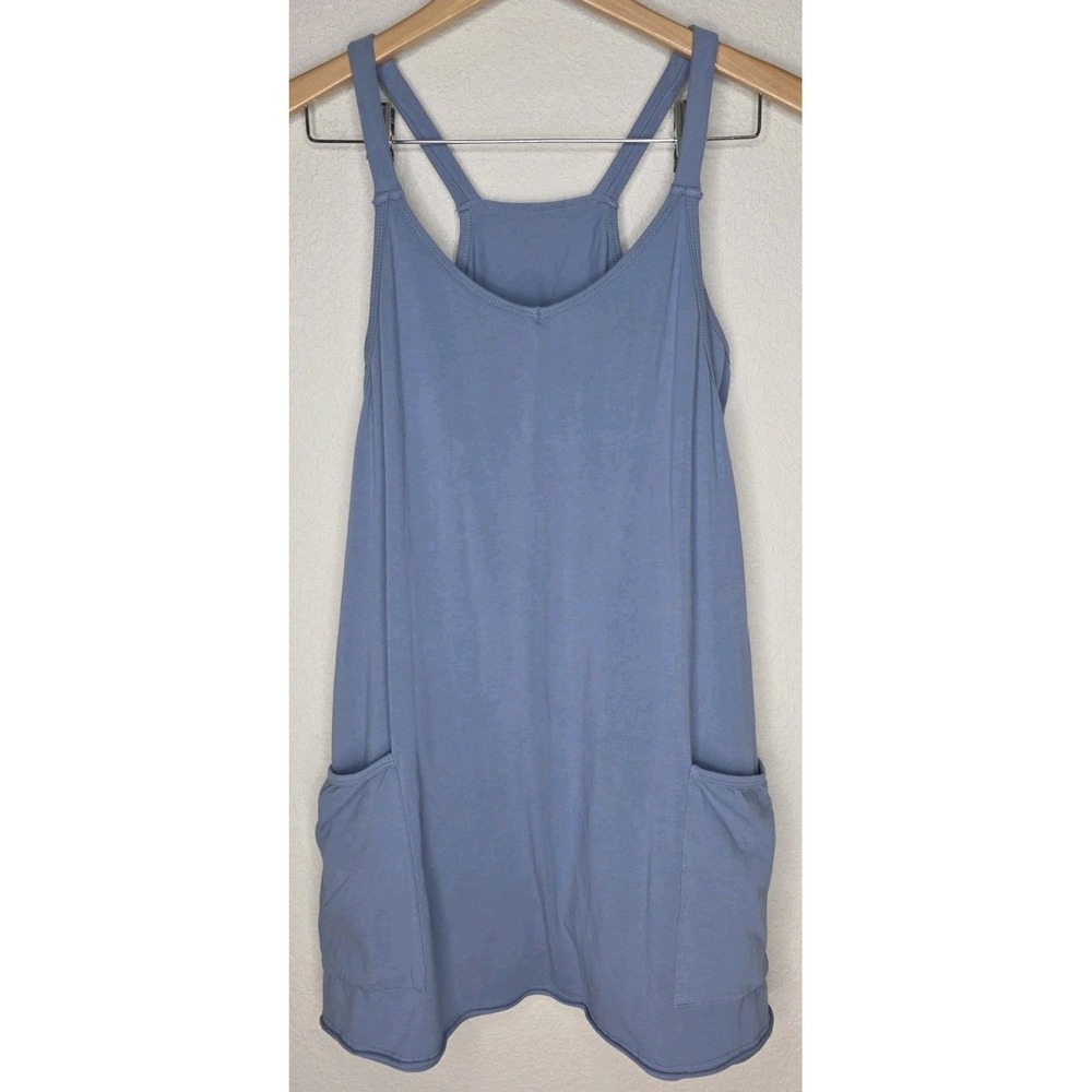 Hot Shot Style Mini Dress Blue Women M Romper Built In Short Summer Boho Lounge
